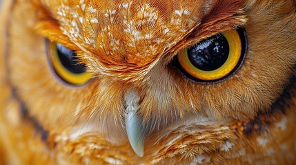 Canvas Print - Intense Gaze: A Close-Up of an Owl's Fierce Eye