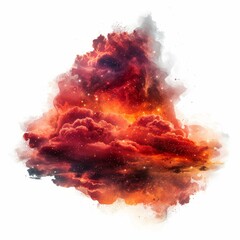 Poster - Vivid nebula cloud of interstellar dust and gas creating a breathtaking cosmic landscape