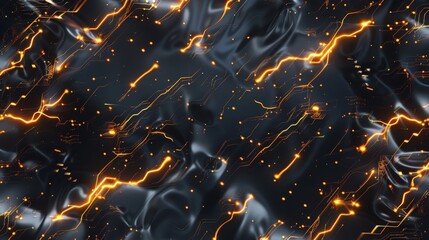 Poster - Illuminating abstract circuit board event digital realm visual art futuristic environment top-down view technology concept