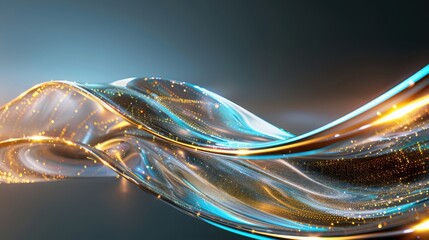 Poster - Dynamic data transfer visualization digital realm abstract graphic design modern aesthetic high perspective glowing lines concept