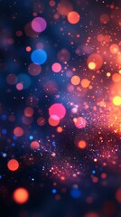 Poster - A vibrant abstract background featuring colorful bokeh lights and a cosmic feel.