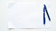 © Andrey - Blue pen and blank paper on a white surface