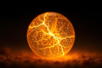 Wall Mural - Macrorealism Energy Orb An ultra high resolution photograph of a