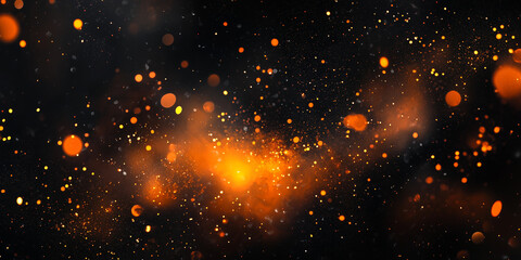 Wall Mural - Abstract background with bokeh defocused lights and stars