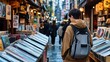 © Tetiana - Exploring vibrant record shops in a bustling street market during the early evening hours