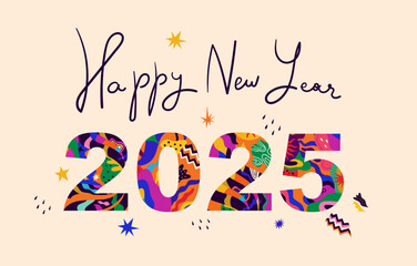Wall Mural - happy new year 2025