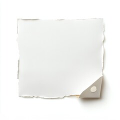 Poster - Blank white note paper taped isolated on white background