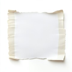 Poster - Blank white note paper taped isolated on white background
