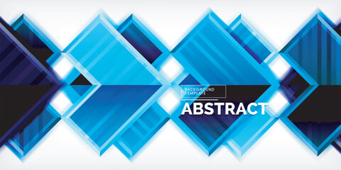 Poster - Arrow symbols created with 3d effects and line texture geometric abstract background