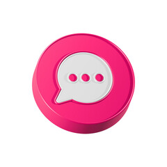 Poster - 3D Realistic chat or online message for web icon