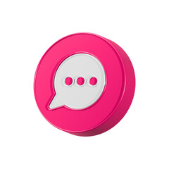 Poster - 3D Realistic chat or online message for web icon