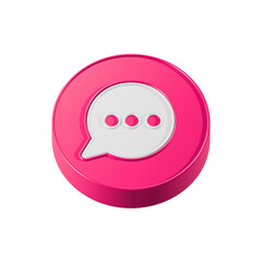 Poster - 3D Realistic chat or online message for web icon