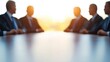 © vuang - Business meeting with blurred figures at the table
