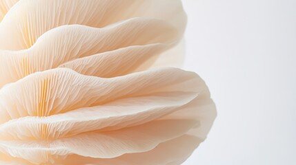 Canvas Print - Delicate layers of soft peachy mushroom