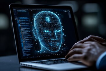 Aufkleber - Companies use stock AI technology for improved work efficiency, data analysis, and effective tools, unlocking work potential with AI solutions and chatbots to tackle work problems.