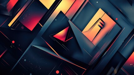 Poster - A creative abstract graphic design with geometric visuals and dynamic colors, forming a modern, eye-catching aesthetic