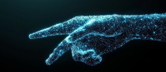 Aufkleber - A 3D rendered background with an abstract technology flow, featuring a dynamic wave and a futuristic dot pattern.