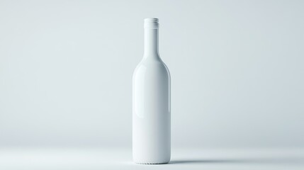 Poster - A high-quality white bottle on a white background, ideal for showcasing in e-commerce product listings