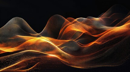 Poster - Abstract digital visualization of data, showing the impact of integrated technology on improving business processes and outcomes