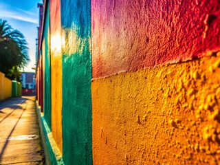 Poster - A Blank Wall: Capturing the Essence of Urban Spaces Through Documentary Photography, Showcasing Texture, Color, and Light in Minimalist Environments Perfect for Modern Design