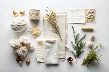 Poster - Abstract White Background Textures for Minimalist Designs and Creative Projects Featuring Subtle Patterns and Natural Elements for Diverse Artistic Applications