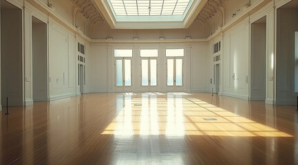 Wall Mural - An empty area inside a museum.