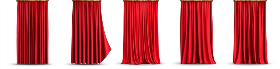 Poster - A modern cartoon depiction of a medieval royal red game flag, torn and tattered. The old fabric, now a blank standard pennant, symbolizes military battles. This ragged and isolated army element is a