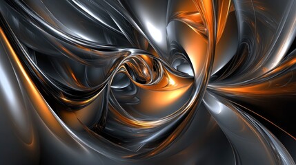 Fototapete - An artistic composition featuring spiraling lines in contrasting colors on a dark background, creating a captivating visual effect for modern art themes