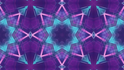Poster - Abstract geometric design with vibrant colors and symmetrical patterns.