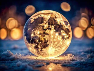 Poster - Captivating Macro Photography of Intricate Drawings of a Full Moon with Detailed Textures and Artistic Elements that Showcase the Beauty of Lunar Phases in Stunning Clarity