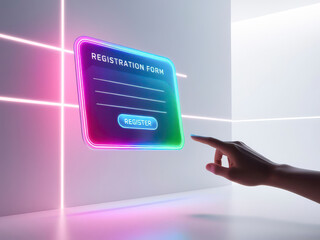 interactive registration form digital environment user engagement modern design virtual signup exper