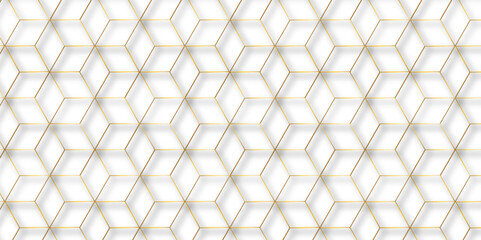 Poster - Modern simple style seamless pattern with hexagonal graphic design. Geometric art deco texture graphic ornament background. abstract molecular structures in technology, wallpaper background, vector.	
