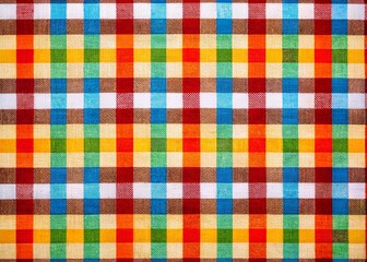 Poster - Colorful Checkered Pattern in White and Brown Background for Creative Design Projects, Wallpaper, and Textiles