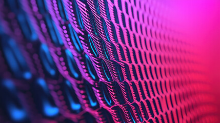 Aufkleber - Futuristic mesh pattern with vibrant colors and dynamic lighting effects