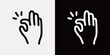 © you - 手描きの手、ハンドサインのアイコンセット