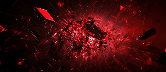 Wall Mural - Red Abstract Explosion