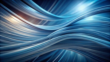 Poster - Elegant Blue and Grey Lines Abstract Design with High Depth of Field for Modern Art Enthusiasts, Perfect for Backgrounds and Textures in Digital Projects