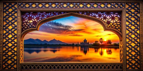 Poster - Elegant Borders Design: Explore Silhouette Photography Techniques for Creative Frame Elements, Featuring Intricate Patterns and Unique Styles for Stunning Visuals