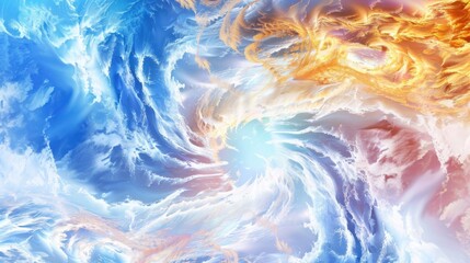 Poster - Creating infinite recursive designs exploring soft gradient fractal patterns in digital art aesthetics