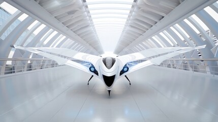 Poster - Innovative drone transport solutions urban environments design showcase futuristic spaces aerial perspective biomimetic wing concepts