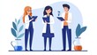 © Marketplace - Laboratory team collaborating on experiments for standard revisions research facility scientific illustration modern environment teamwork concept