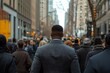 © Imagentive - African American Man in Gray Suit, NYC Street Scene, Back View