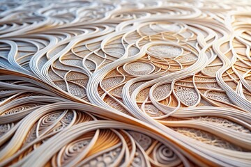 Poster - Flowing and Intertwining Lines on a White Canvas Creating Dynamic Patterns and Shapes for Abstract Art Enthusiasts