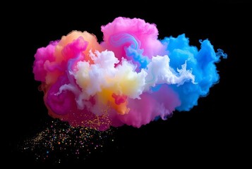 Wall Mural - Nebula Cloud SplatterA splatter that forms a swirling colorful c