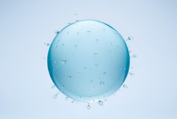 Wall Mural - Aquamarine Water Ball A blue green sphere of suspended water dro