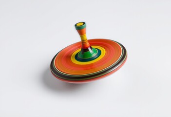 Spinning Top A top spinning rapidly with its colors blending due