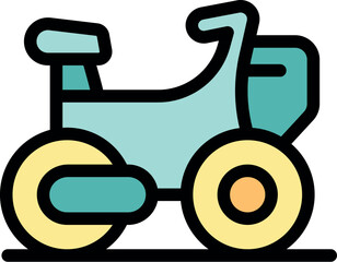 Poster - electric scooter parked on the road, promoting eco friendly commuting and urban mobility