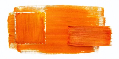 Poster - Minimalist Orange Brush Strokes Element Set for Creative Design Projects - Hand Drawn Rough Lines and Square Shape Templates for Artistic Expressions and Digital Artworks