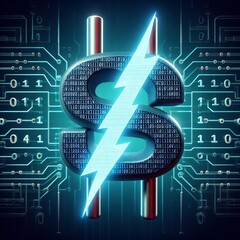 Poster - Binary Code Depict s and s represented by voltage levels