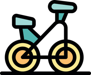 Poster - Colorful kids bicycle promoting an active lifestyle and outdoor fun for toddlers